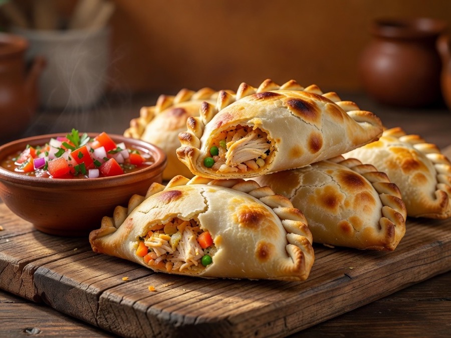 Empanadas de carne cortada a cuchillo